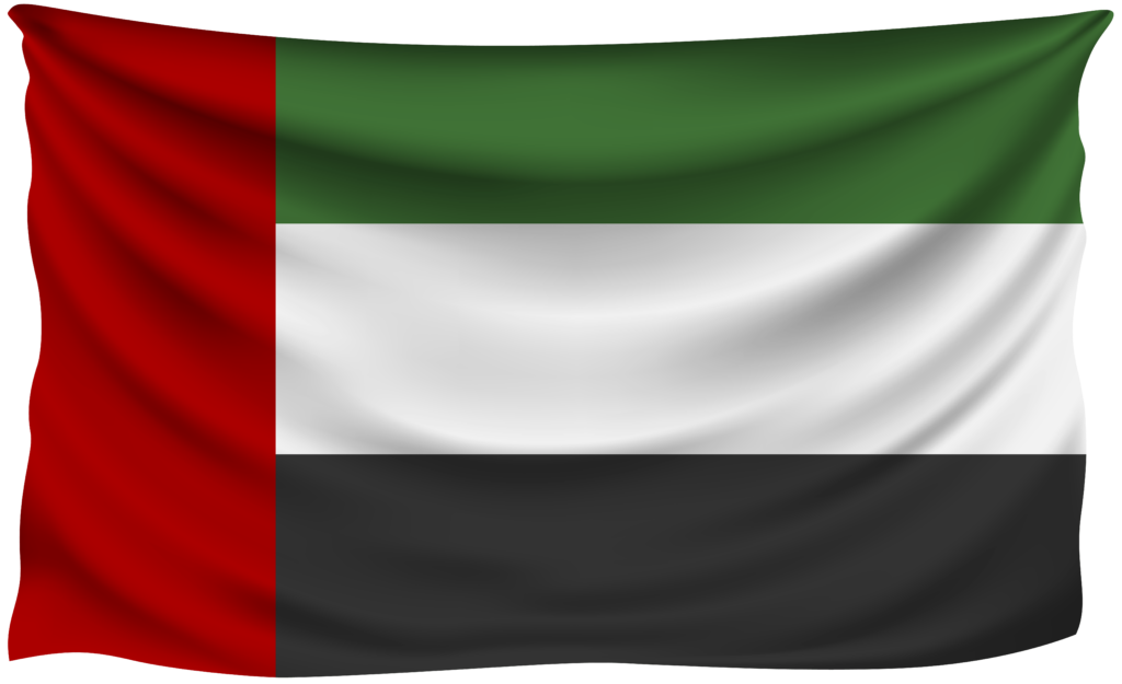 United Arab Emirates Wrinkled Flag