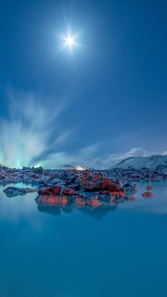 Wallpapers Blue Lagoon, Moonlight, Iceland, K, Nature | Editor’s