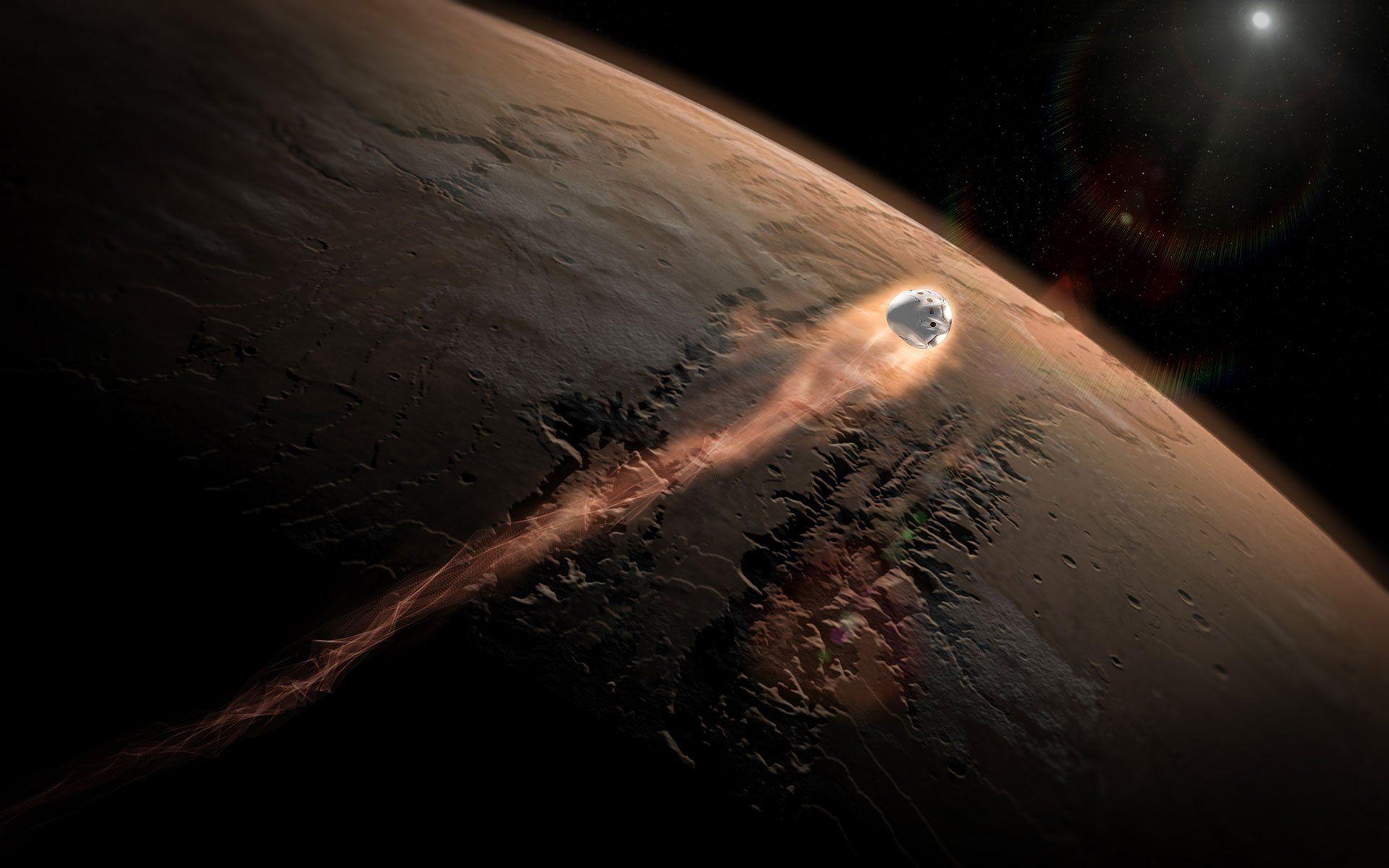 SpaceX’s Dragon Enters Mars’ Atmosphere