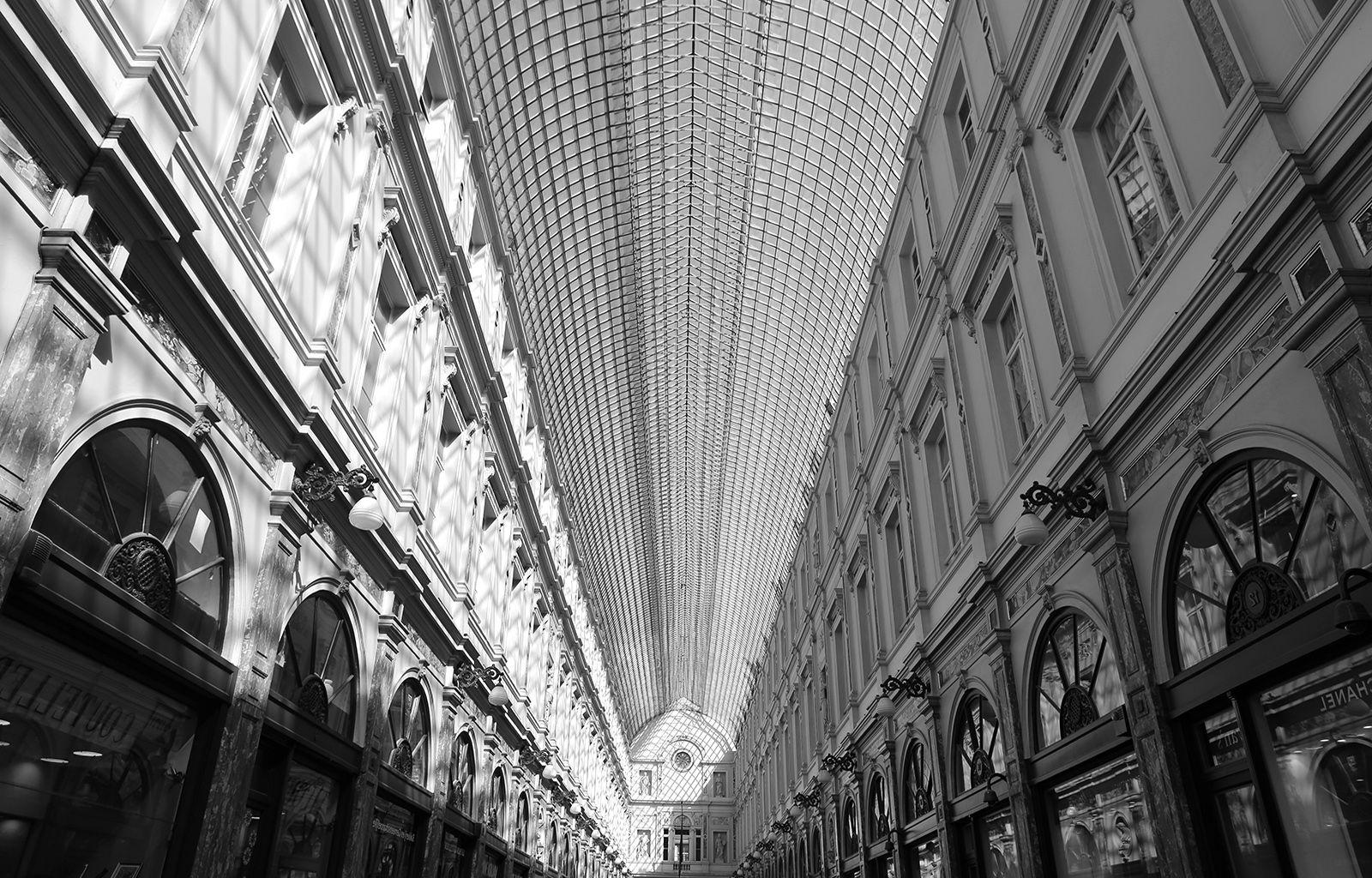 Black, And, White, Architecture, Shops, Brussels, 2K Grayscale