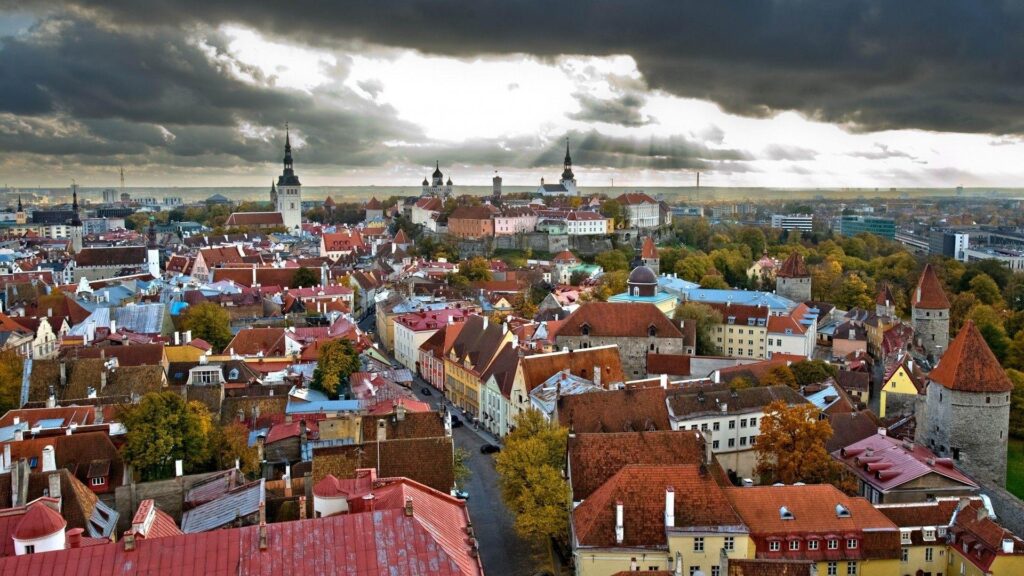 Tallinn Tag wallpapers Winter Tallinn Estonia Church Balcony City