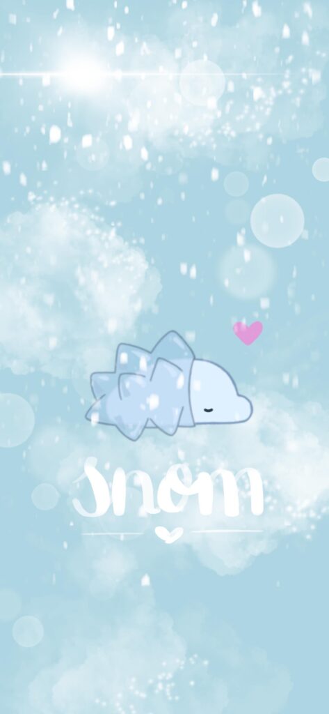 A snowy snom for my phone backgrounds this winter