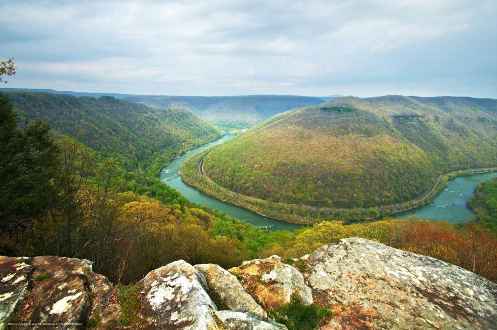 Download wallpapers New River Gorge, Grandview State Park, West