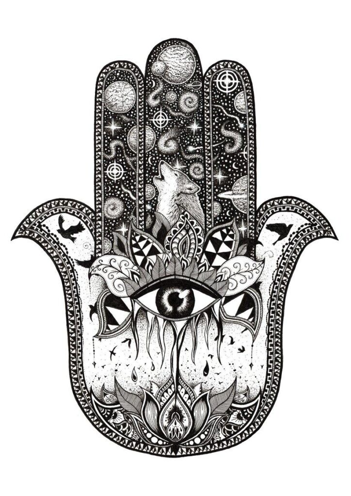 Hamsa drawing wallpapers for free download on Ayoqq