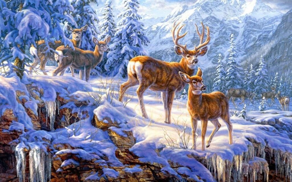 Gathering Of Deer wallpapers
