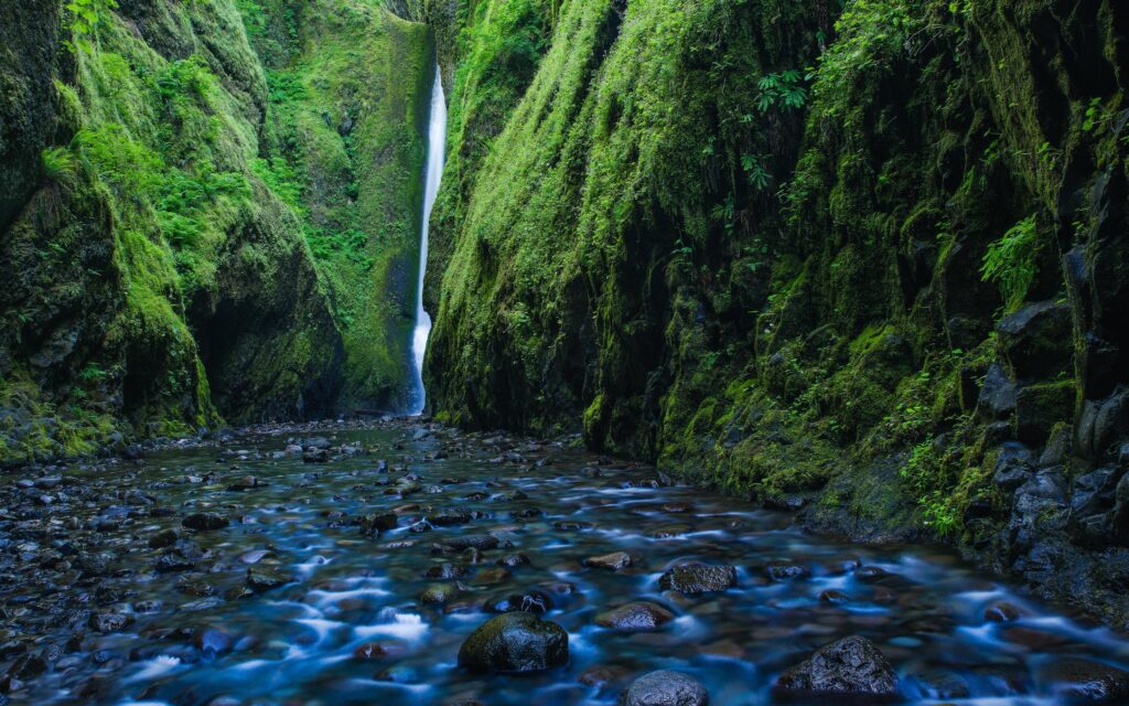 Oneonta Gorge Waterfall Oregon Wallpapers