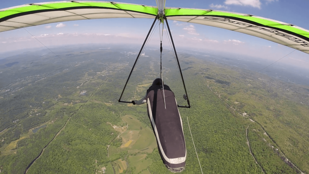 Hang Glider Above Lookout Mountain Valley Stock Video Footage