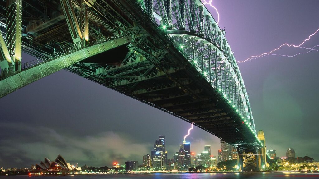 Sydney, Australia, Harbor, lightning, New South Wales, Sydney