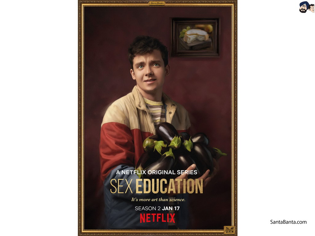Asa Butterfield in the poster of Netflix` web series `Sex Education` season
