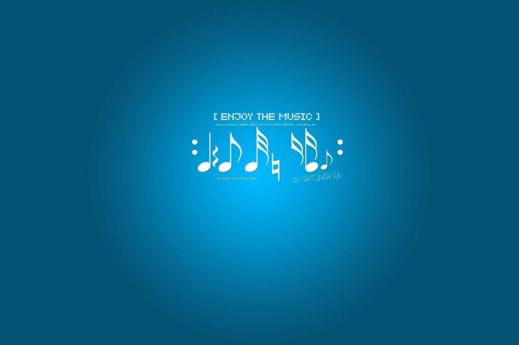 Blue backgrounds music notes wallpapers