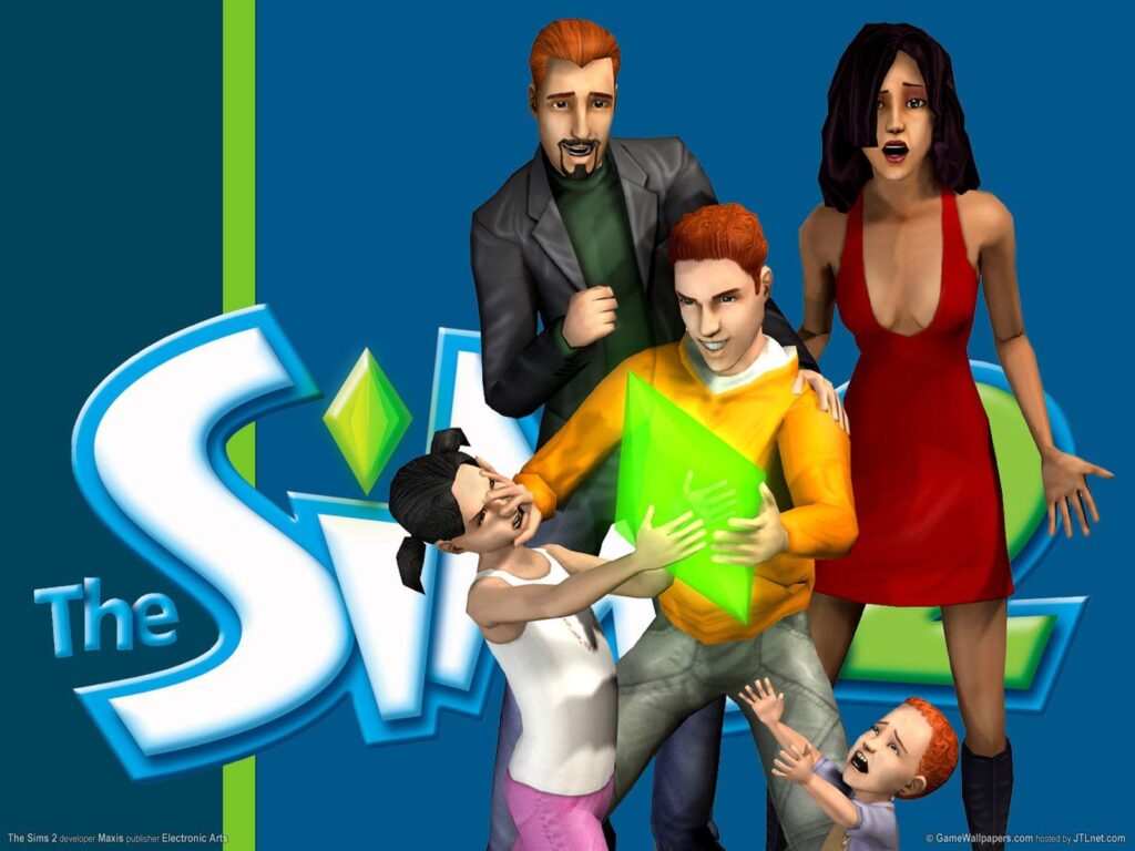 Wallpapers blue, The Sims , The Sims