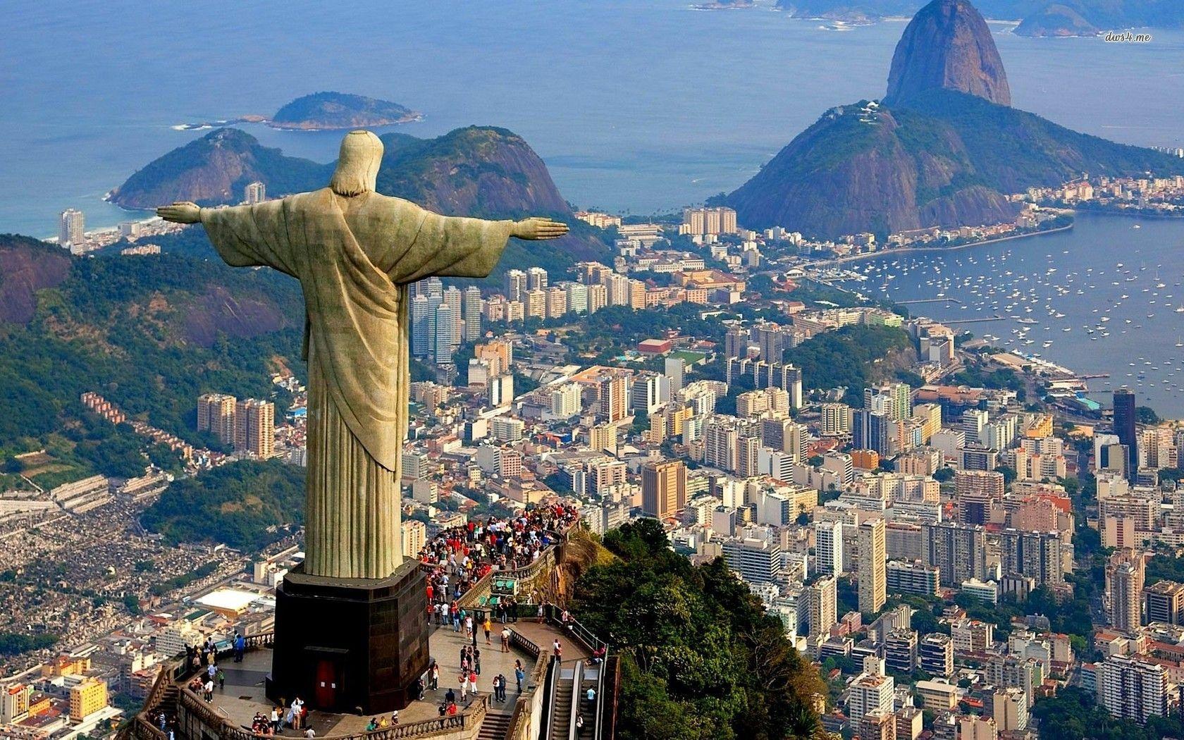 Rio De Janeiro Statue 2K Wallpaper, Backgrounds Wallpaper