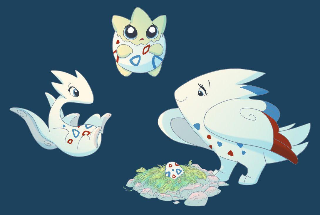 Togepi, Togetic, Togekiss by ThisCrispyKat