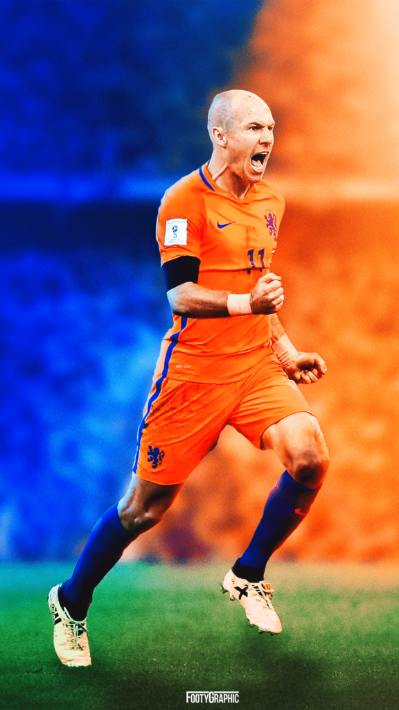Arjen Robben lockscreen • FootyGraphic ⚽ Football lockscreens
