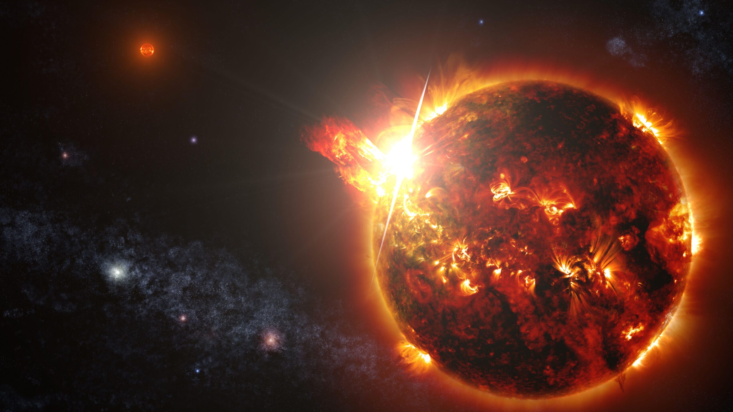 Wallpapers Dwarf star, Solar flares, Stellar explosions, K, K