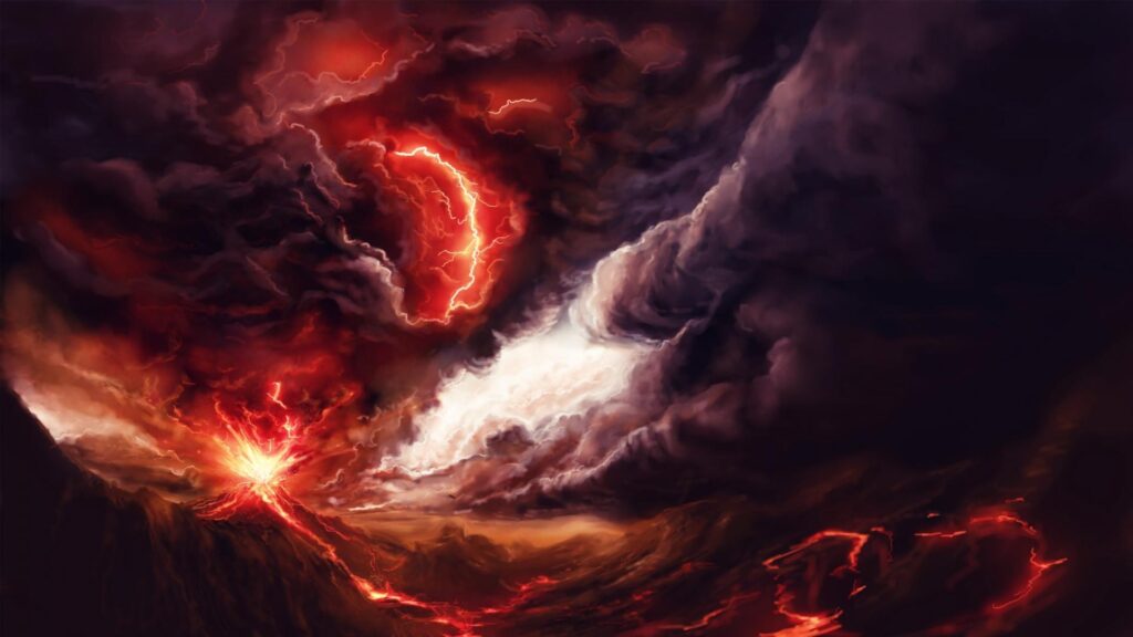 Fire Lightning Tornado 2K Wallpaper, Backgrounds Wallpaper
