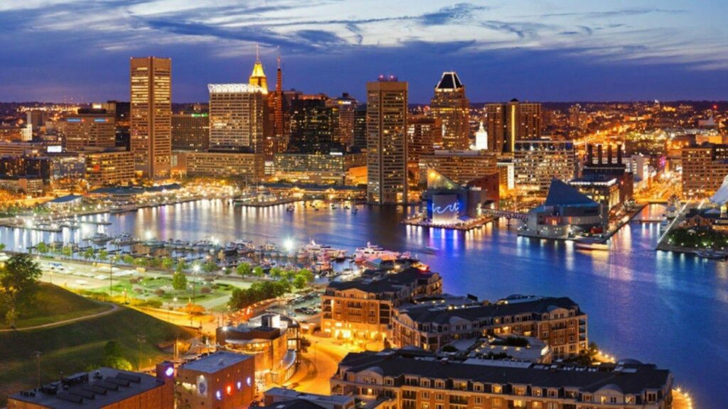Baltimore Cityscape With The Inner Harbor