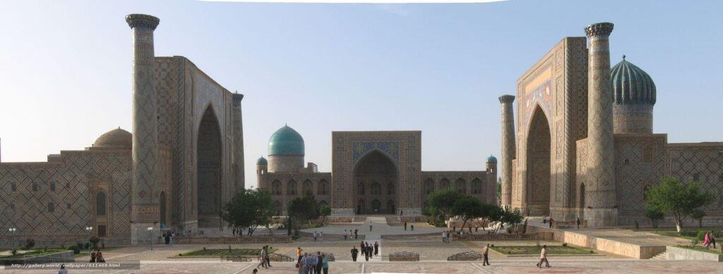 Download wallpapers Uzbekistan, Samarkand, area, Registan free
