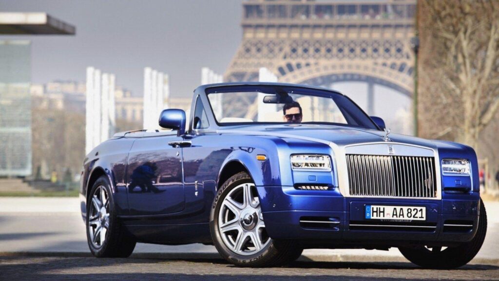 HD Backgrounds Rolls Royce Phantom Convertible Dark Blue Front Side
