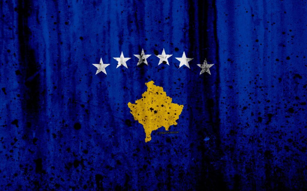 Download wallpapers Kosovo flag, k, grunge, flag of Kosovo, Europe