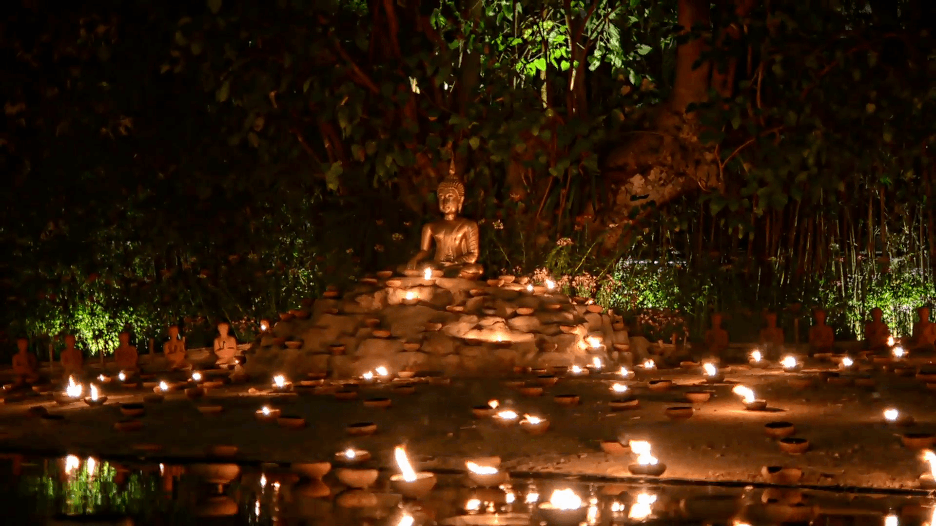 Chiang Mai, Thailand February Magha puja day Buddha