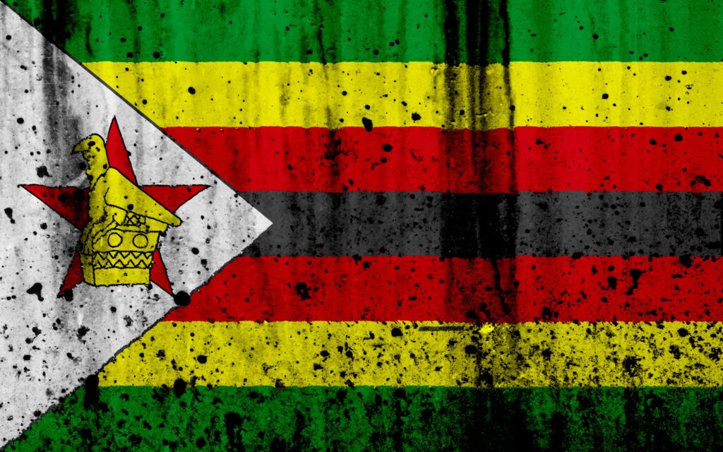 Download wallpapers Zimbabwean flag, k, grunge, flag of Zimbabwe