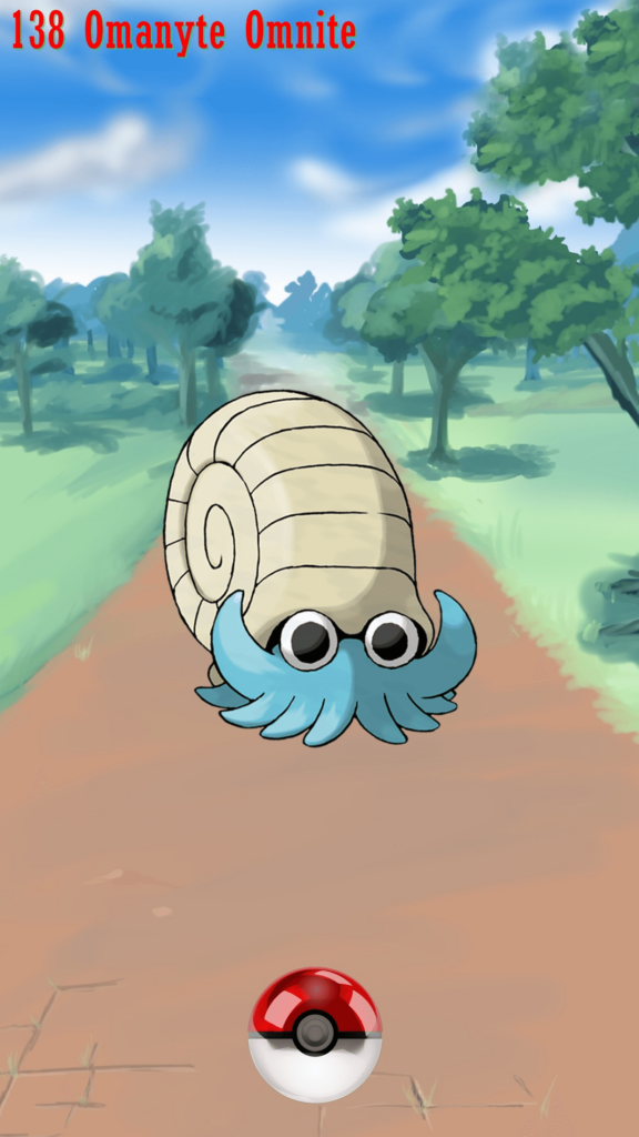 Street Pokeball Omanyte Omnite