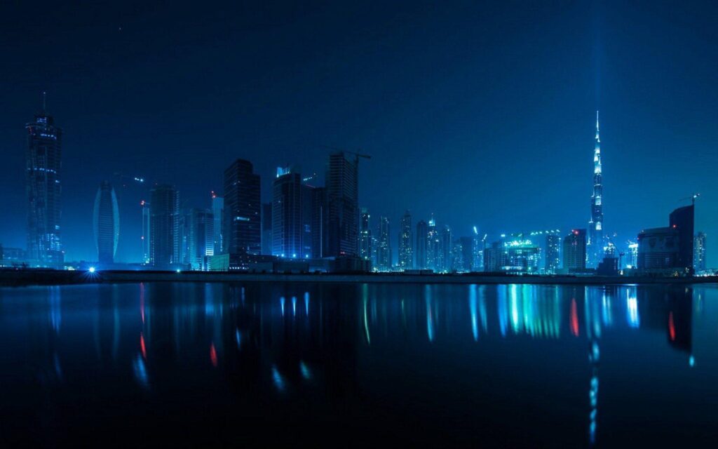 Dubai Cities United Arab Emirates Night 2K Aesthetic Wallpapers