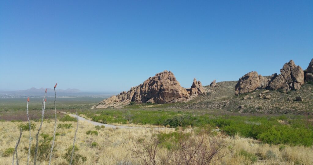 Download New Mexico, Clean Sky, Rocks, Plants, Grass