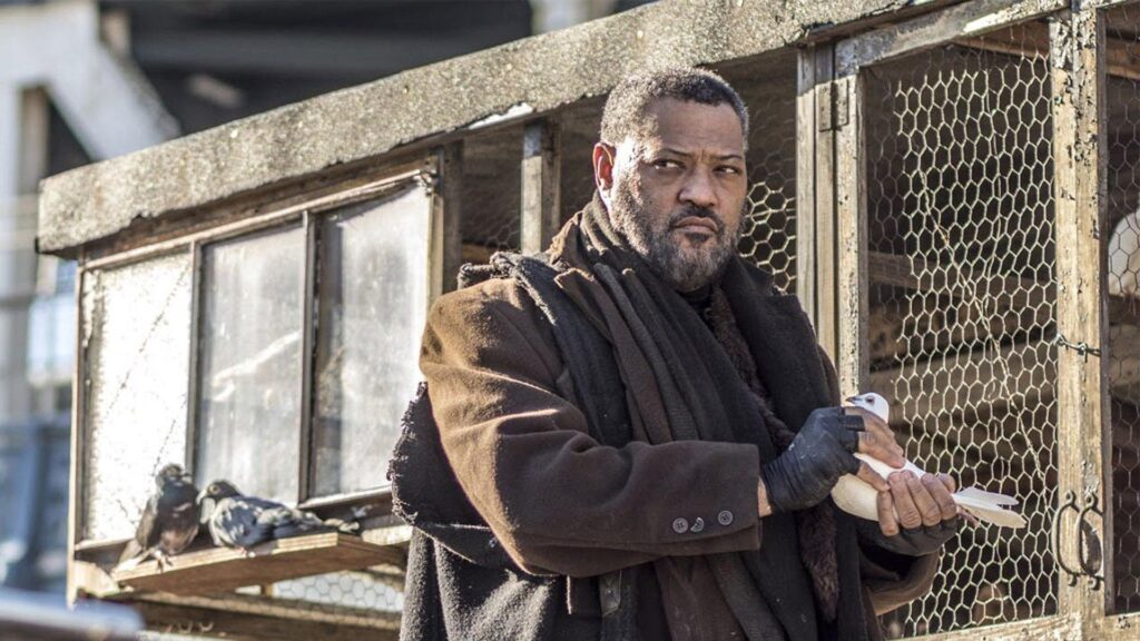 John Wick Set Pics Show Laurence Fishburne Engaged In Sword Fight