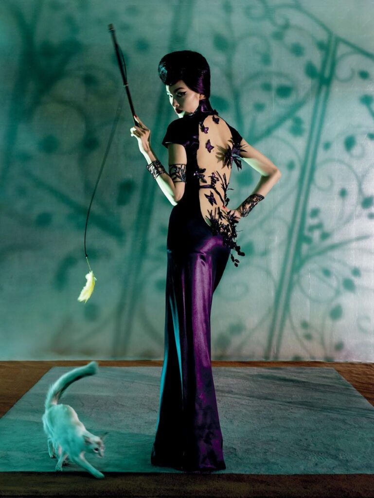 Fei Fei Sun in Vogue US May by Steven Meisel