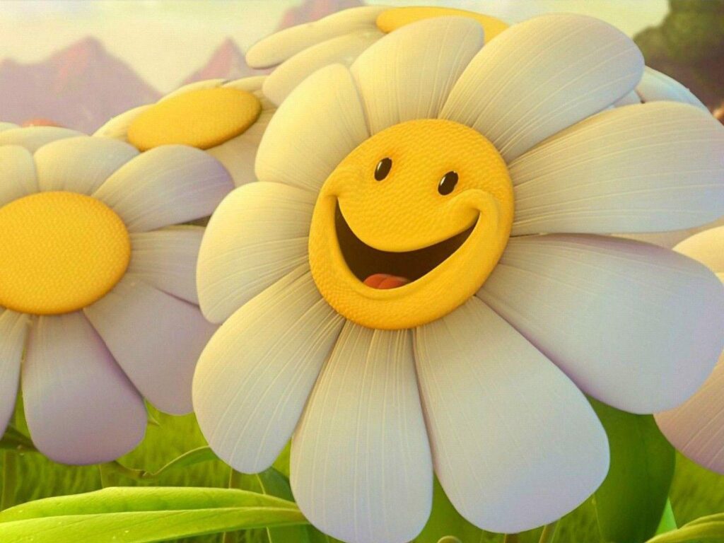 International Day Of Happiness 2K Wallpapers Flower Smiley Face