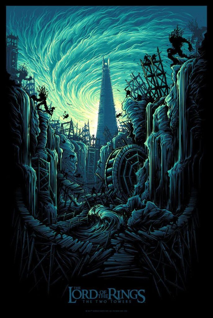 Dan Mumford Lord of the Rings Two Towers Poster Release