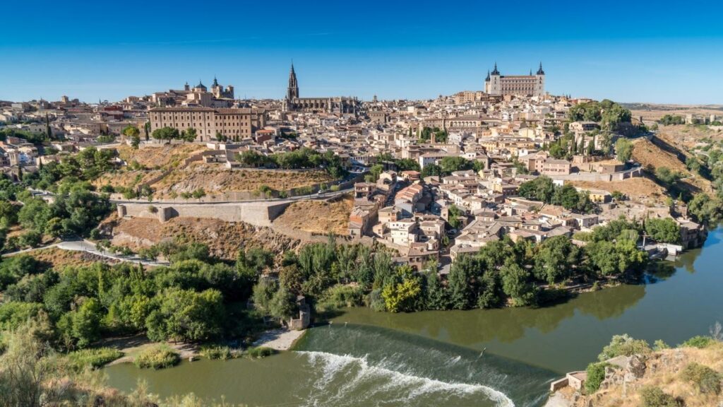 Download Spain, Toledo, Cityscape, Buildings, River