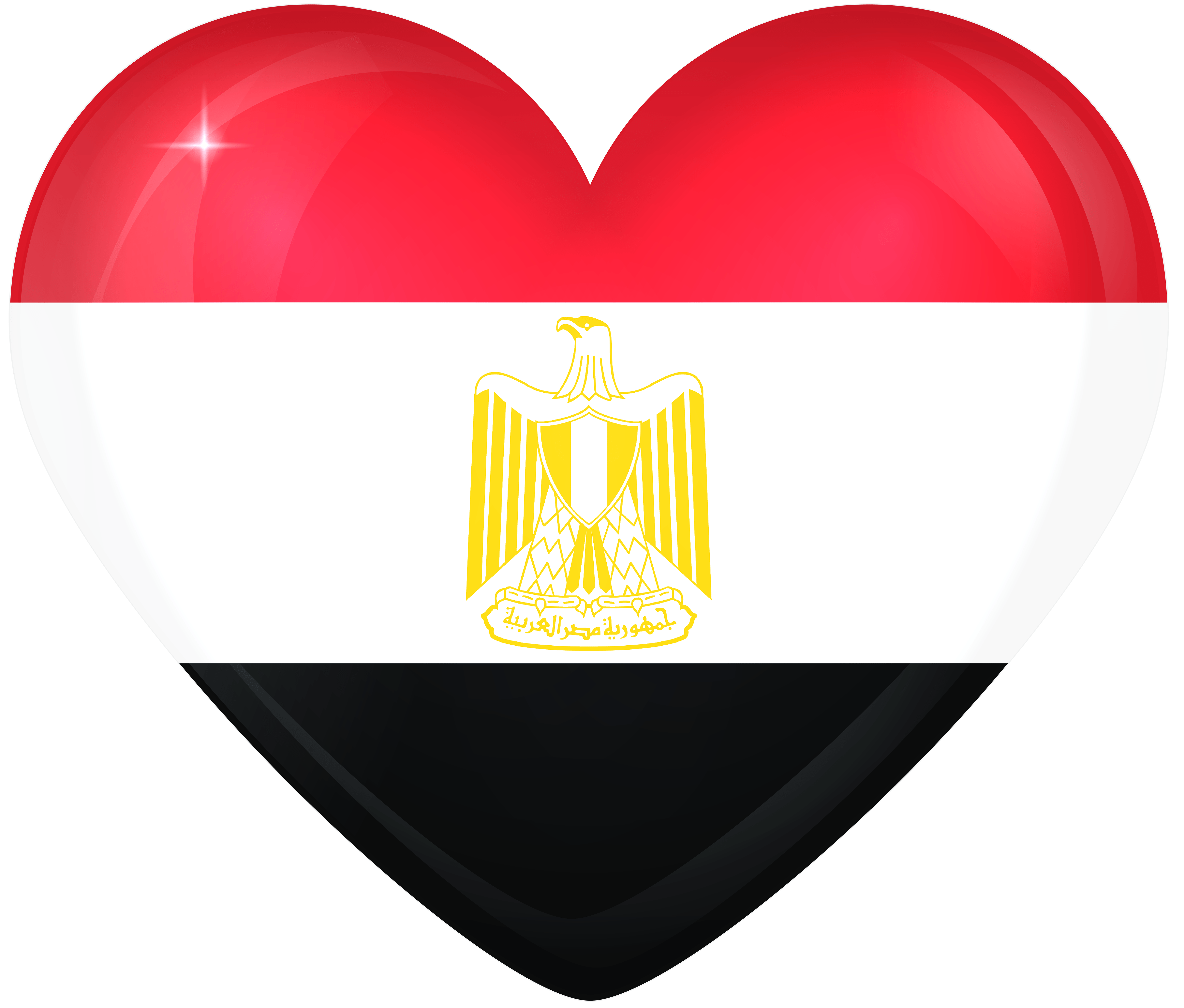 Egypt Large Heart Flag