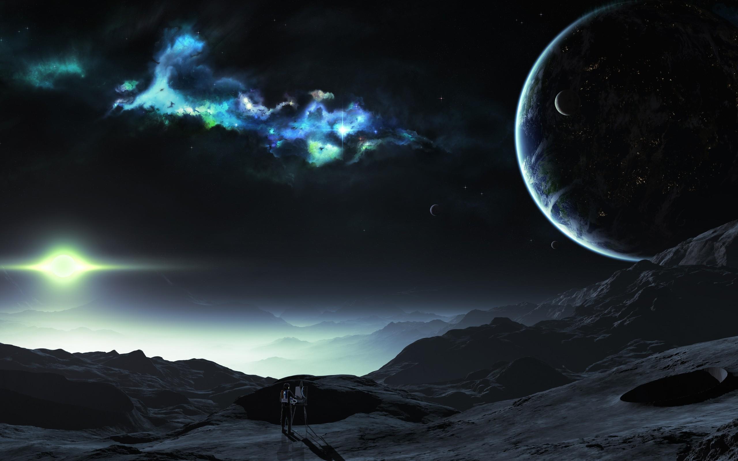 Tyler young artwork outer space planets wallpapers