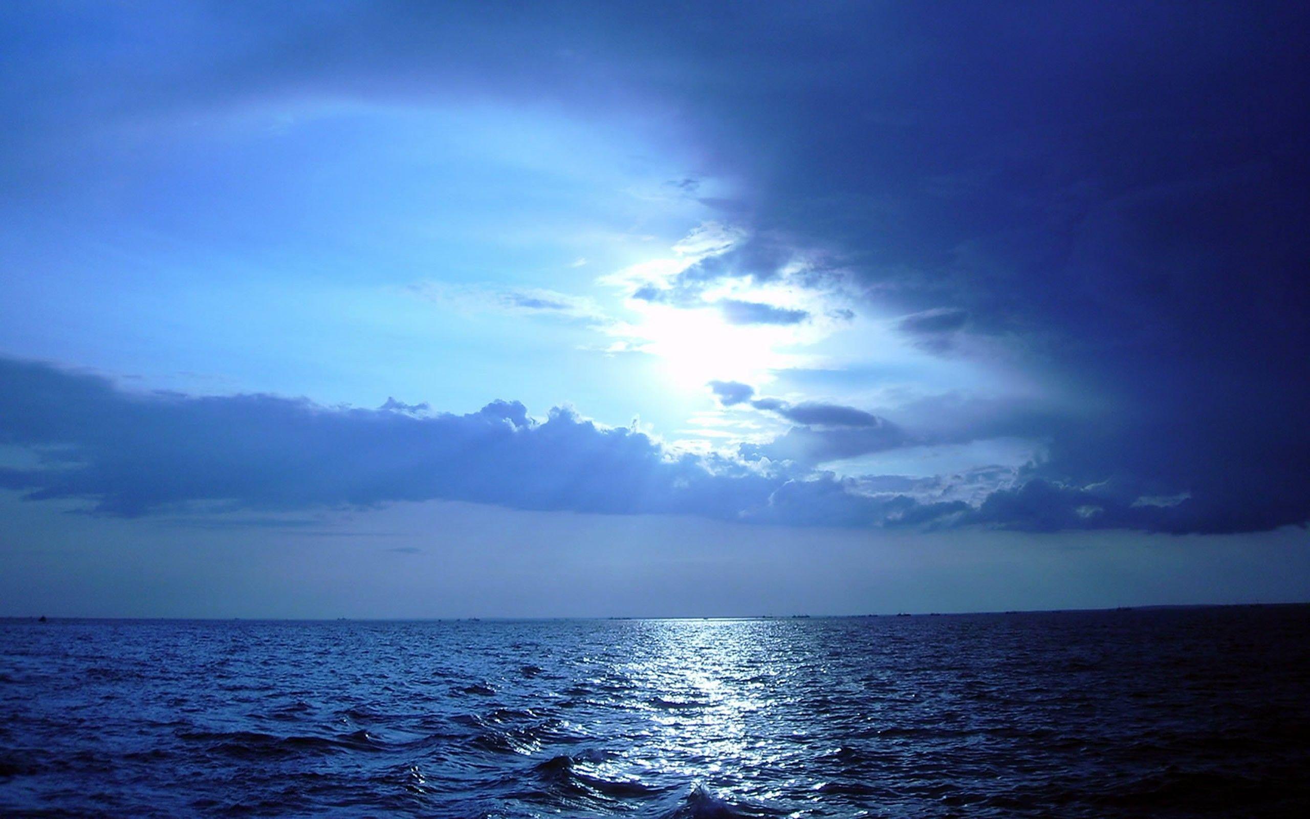 Oceans Reflection Solstice Clouds Summer Ocean Nature Blue Twilight