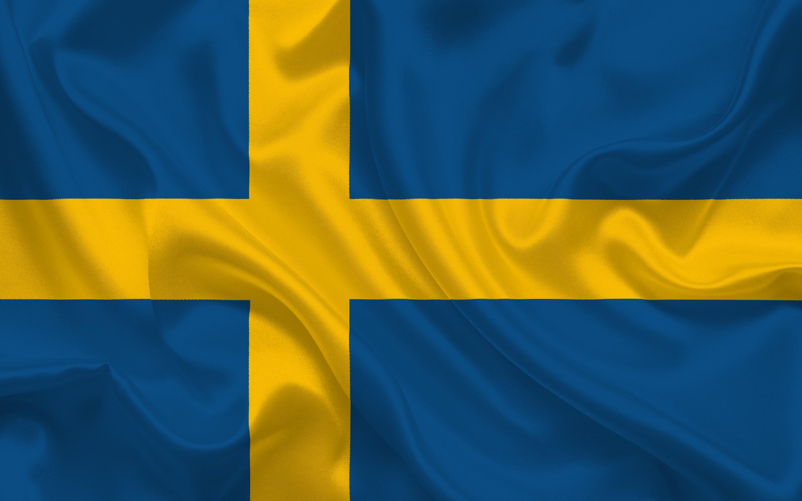 Download wallpapers Swedish flag, Sweden, Europe, flag of Sweden for