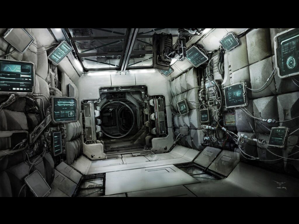 Wallpaper of Space Shuttle Interior Design